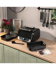 Air Fryer with Grill, Accessories and Recipe Book InnovaGoods Fryinn 12-in-1 6000 Black Steel 3400 W 6 L