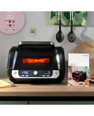 Air Fryer with Grill, Accessories and Recipe Book InnovaGoods Fryinn 12-in-1 6000 Black Steel 3400 W 6 L