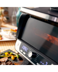 Air Fryer with Grill, Accessories and Recipe Book InnovaGoods Fryinn 12-in-1 6000 Black Steel 3400 W 6 L