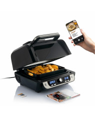 Air Fryer with Grill, Accessories and Recipe Book InnovaGoods Fryinn 12-in-1 6000 Black Steel 3400 W 6 L