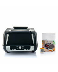 Air Fryer with Grill, Accessories and Recipe Book InnovaGoods Fryinn 12-in-1 6000 Black Steel 3400 W 6 L