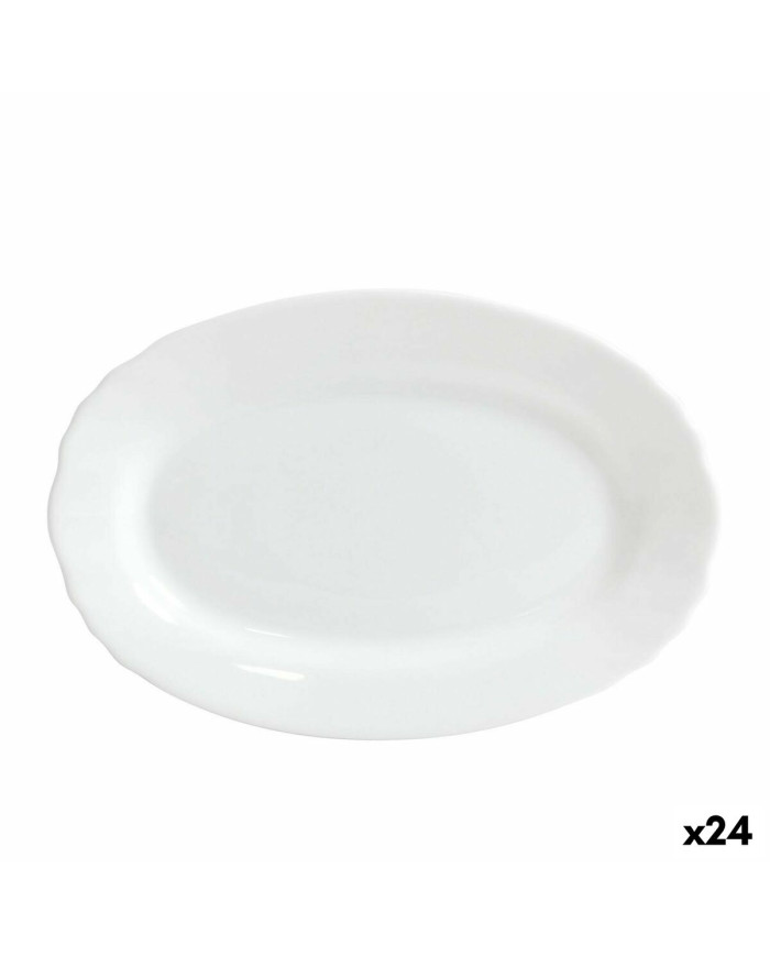 Serving Platter Bormioli Ebro Glass Oval 23 x 15,5 x 2,1 cm (24 Units)