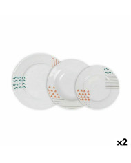 Dinnerware Set La Mediterránea Veronique Circular 12 Pieces (2 Units)