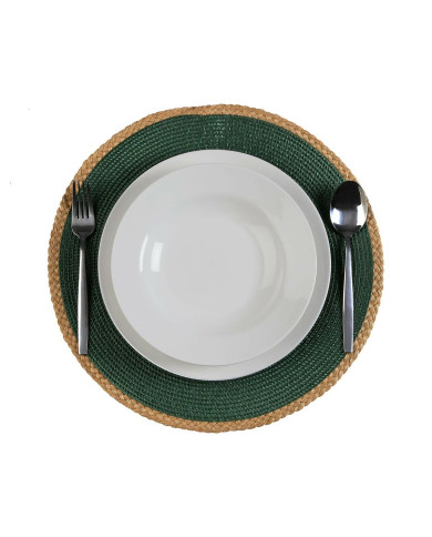 Table Mat Versa Green Jute polypropylene Water hyacinth 38 x 38 cm