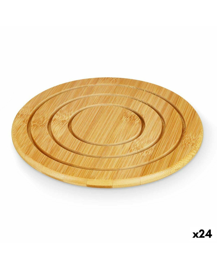 Table Mat Kinvara Natural Bamboo Circular 19 x 1 x 19 cm (24 Units)