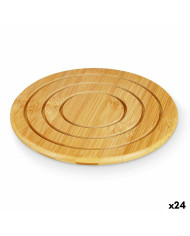 Table Mat Kinvara Natural Bamboo Circular 19 x 1 x 19 cm (24 Units)