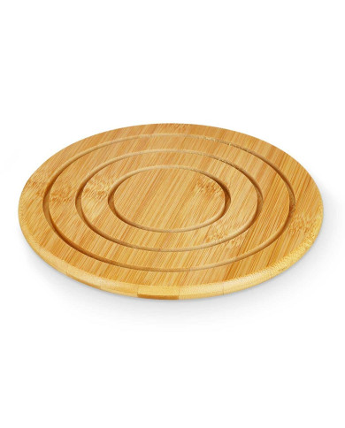 Table Mat Kinvara Natural Bamboo Circular 19 x 1 x 19 cm (24 Units)