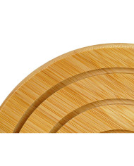 Table Mat Kinvara Natural Bamboo Circular 19 x 1 x 19 cm (24 Units)