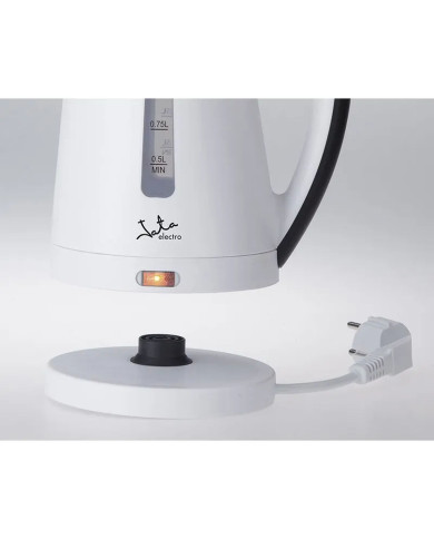 Kettle JATA White Black 2200 W Stainless steel Plastic 1 L