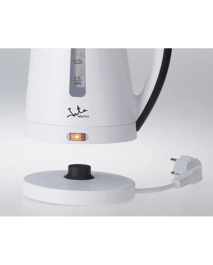 Kettle JATA White Black 2200 W Stainless steel Plastic 1 L