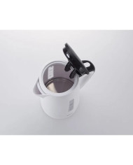 Kettle JATA White Black 2200 W Stainless steel Plastic 1 L