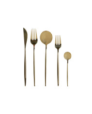 Cutlery DKD Home Decor Golden Stainless steel 3 x 1,5 x 13 cm 20 Pieces