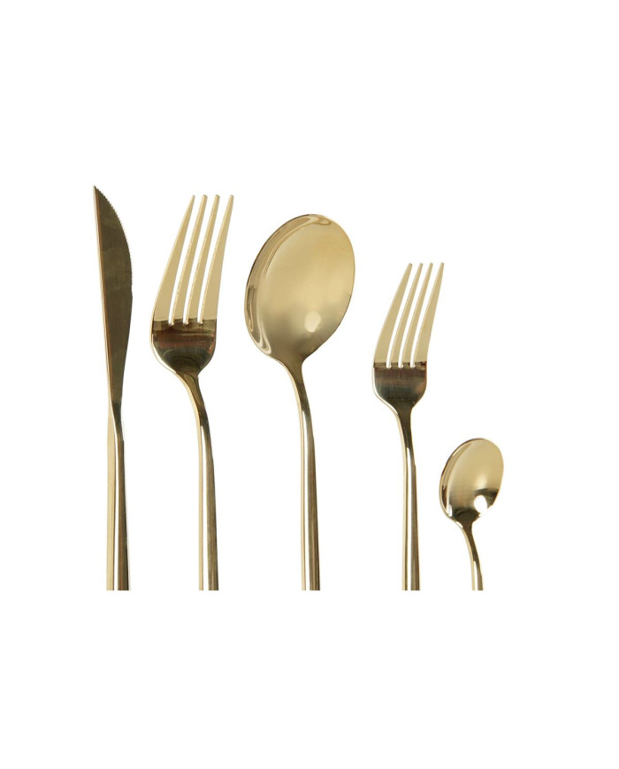 Cutlery DKD Home Decor Golden Stainless steel 3 x 1,5 x 13 cm 20 Pieces