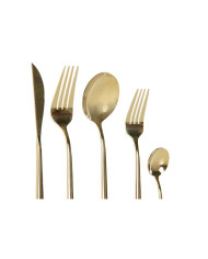Cutlery DKD Home Decor Golden Stainless steel 3 x 1,5 x 13 cm 20 Pieces