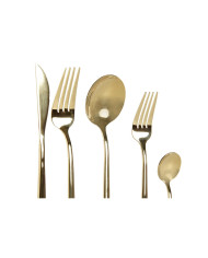 Cutlery DKD Home Decor Golden Stainless steel 3 x 1,5 x 13 cm 20 Pieces