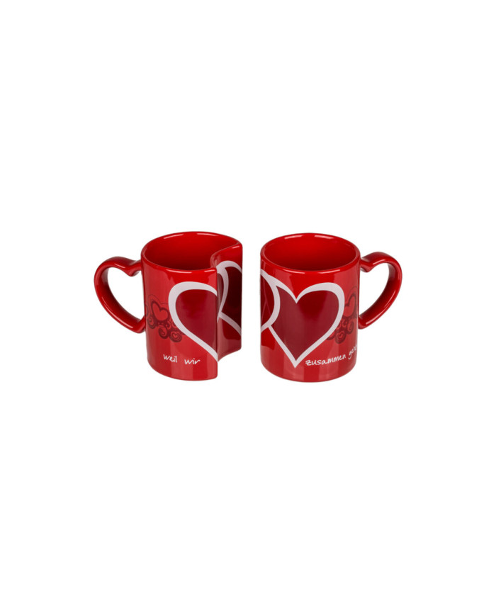Set of Mugs Out of the Blue Red (2 Units)