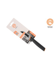 Peeler Knife MasterChef Black Silver Stainless steel 7,5 cm (12 Units)