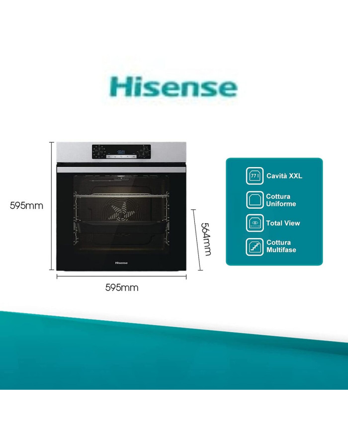 Oven Hisense BI62216AX MF 77 L 3500 W (Refurbished B)