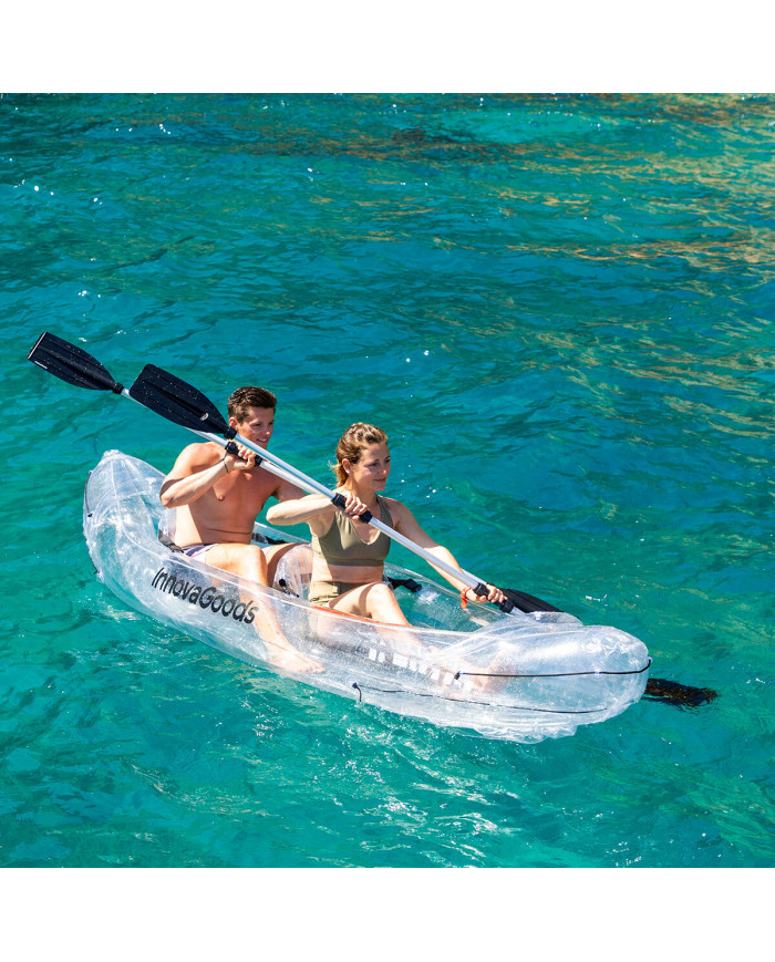Inflatable Transparent Kayak with Accessories Paros InnovaGoods 312 cm 2 places