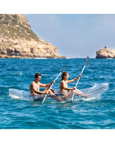 Inflatable Transparent Kayak with Accessories Paros InnovaGoods 312 cm 2 places