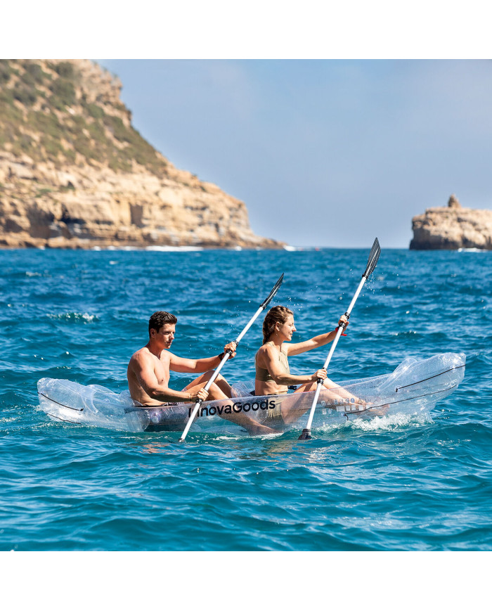 Inflatable Transparent Kayak with Accessories Paros InnovaGoods 312 cm 2 places
