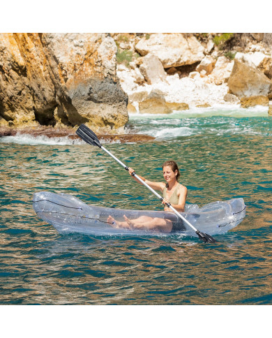 Inflatable Transparent Kayak with Accessories Paros InnovaGoods 312 cm 2 places