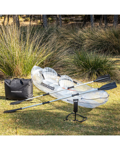 Inflatable Transparent Kayak with Accessories Paros InnovaGoods 312 cm 2 places