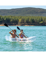 Inflatable Transparent Kayak with Accessories Paros InnovaGoods 312 cm 2 places
