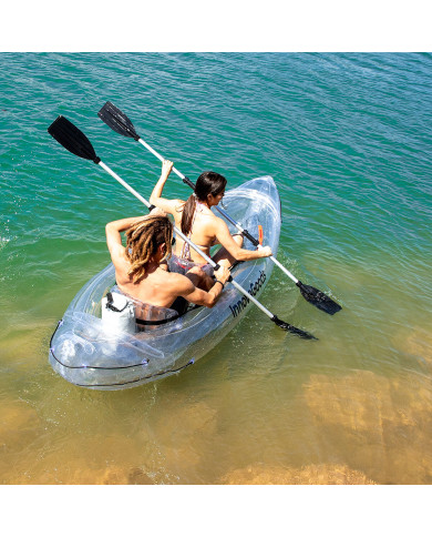 Inflatable Transparent Kayak with Accessories Paros InnovaGoods 312 cm 2 places