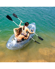 Inflatable Transparent Kayak with Accessories Paros InnovaGoods 312 cm 2 places