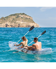 Inflatable Transparent Kayak with Accessories Paros InnovaGoods 312 cm 2 places