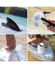 Inflatable Transparent Kayak with Accessories Paros InnovaGoods 312 cm 2 places