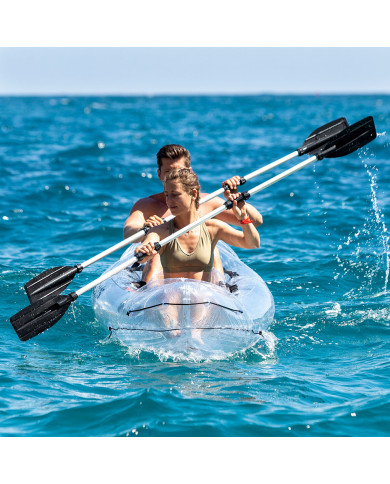 Inflatable Transparent Kayak with Accessories Paros InnovaGoods 312 cm 2 places