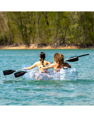 Inflatable Transparent Kayak with Accessories Paros InnovaGoods 312 cm 2 places