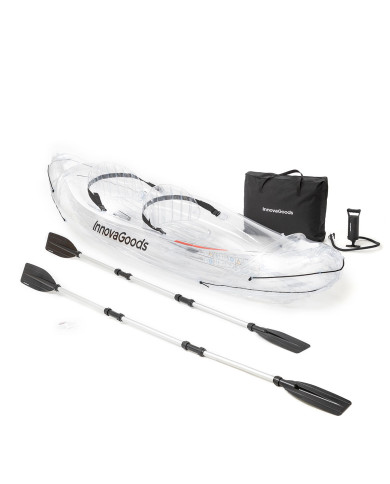 Inflatable Transparent Kayak with Accessories Paros InnovaGoods 312 cm 2 places