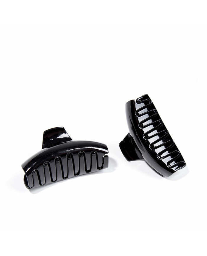 Hair clips Inca Pinza Grande Black 2 Units