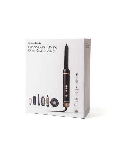 Ionic Multifunctional Air Dryer and Styler Brush with Coanda Technology and 7 Accessories Wavify InnovaGoods