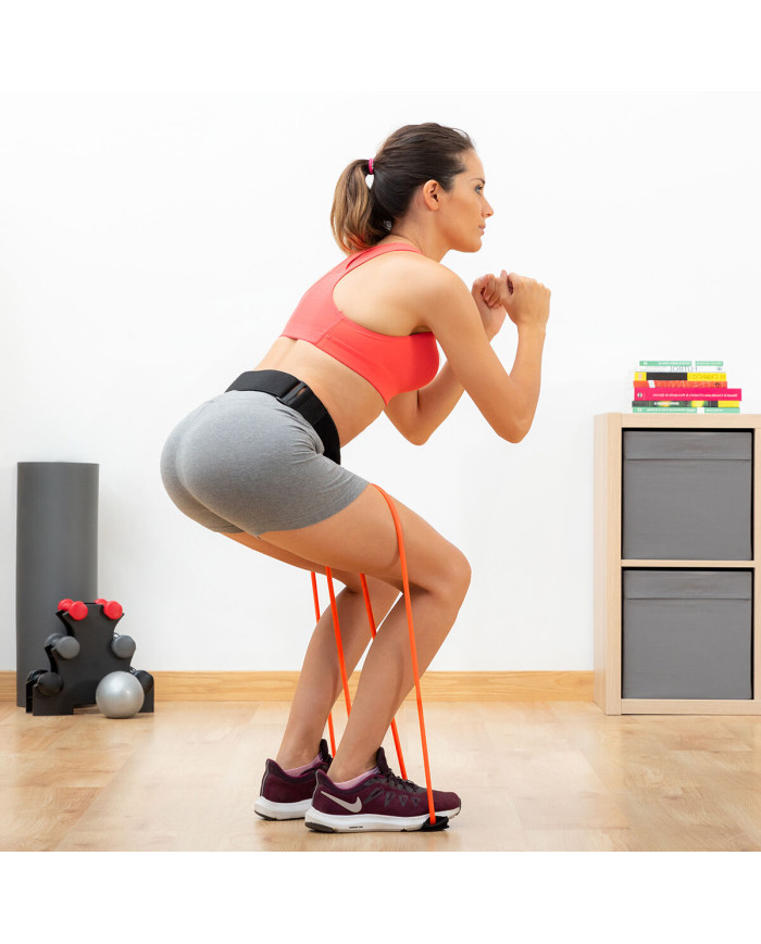 Belt with resistance bands for Glutes and Exercise Guide Bootrainer InnovaGoods