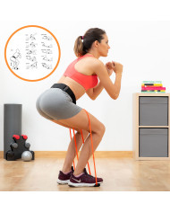 Belt with resistance bands for Glutes and Exercise Guide Bootrainer InnovaGoods