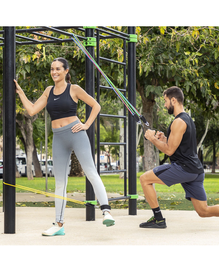 Set of Resistance Bands with Accessories and Exercise Guide Rebainer InnovaGoods 5 Units