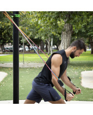 Set of Resistance Bands with Accessories and Exercise Guide Rebainer InnovaGoods 5 Units