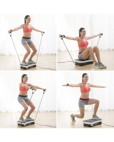 Vibration Training Plate with Accessories and Exercise Guide Vybeform InnovaGoods