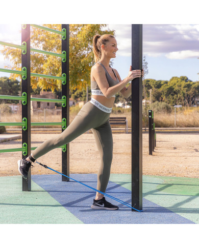 Set of Resistance Bands with Accessories and Exercise Guide Tribainer InnovaGoods 3 Units