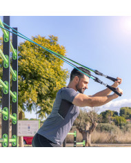 Set of Resistance Bands with Accessories and Exercise Guide Tribainer InnovaGoods 3 Units