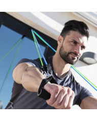 Set of Resistance Bands with Accessories and Exercise Guide Tribainer InnovaGoods 3 Units