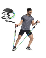 Set of Resistance Bands with Accessories and Exercise Guide Tribainer InnovaGoods 3 Units