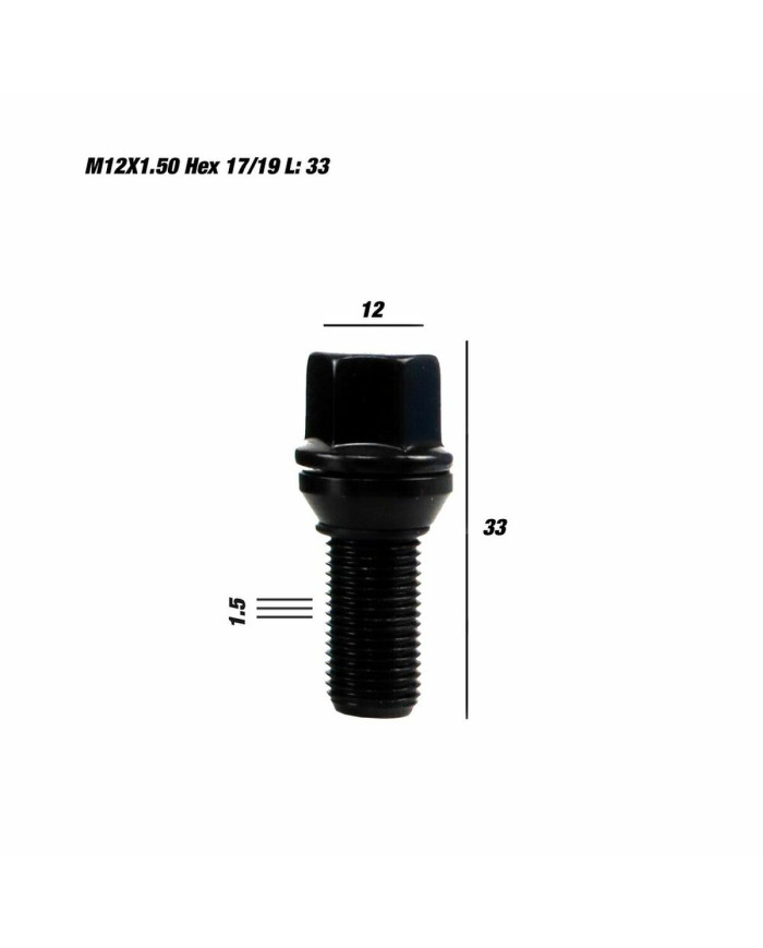 Screw kit OMP OMPS09791201 Black M12 x 1,50 33 mm (20 Units)