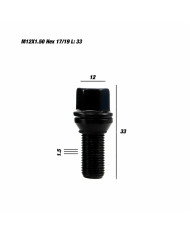 Screw kit OMP OMPS09791201 Black M12 x 1,50 33 mm (20 Units)
