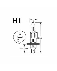 Car Bulb M-Tech PTZSW1-DUO H1 P14,5s