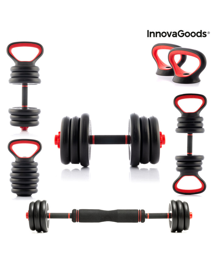 6-in-1 Set of Adjustable Weights with Exercise Guide Sixfit InnovaGoods   Iron (Refurbished B)